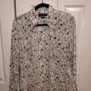 Zara Floral Print Shirt Slim Fit